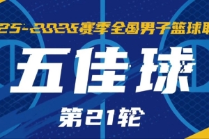 无限 我的城｜2025-2026赛季NBL常规赛第21轮五佳球